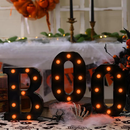 Halloween BOO LED Marquee Light Halloween Decorative Lamp for Home, Party & Tabletop