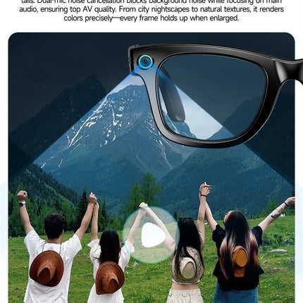 AI Smart Glasses with 8MP Camera Bluetooth Calling WiFi Transfer, Chat Gpt, & Voice Assistant