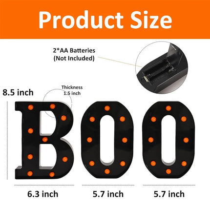 Halloween BOO LED Marquee Light Halloween Decorative Lamp for Home, Party & Tabletop