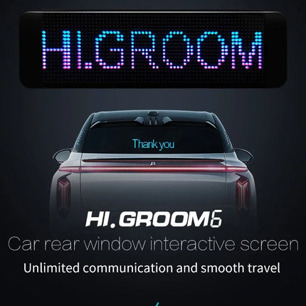 Colorful Devil Eyes LED Matrix Pixel Panel – Flexible Car Window Display with Dynamic Big Eye & Custom Animations