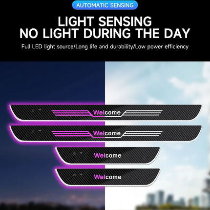 Customizable Car LED Welcome Light – Personalized Name, Text & Logo – RGB Interior Door Sill Lamp