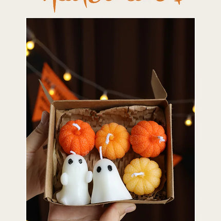 Halloween Ghost Candles White Scented Ghost-Shaped Candle Décor Gift