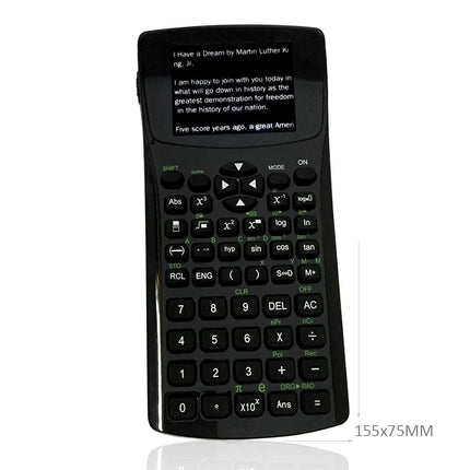 Multifunction E-Book Reader & Smart Calculator | Privacy Screen, Music & Video Player