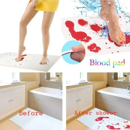 Halloween Color Changing Bloody Bath Mat | Horror prank bathroom rug