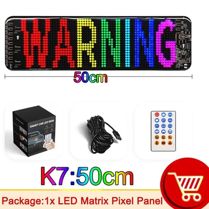 Colorful Devil Eyes LED Matrix Pixel Panel – Flexible Car Window Display with Dynamic Big Eye & Custom Animations