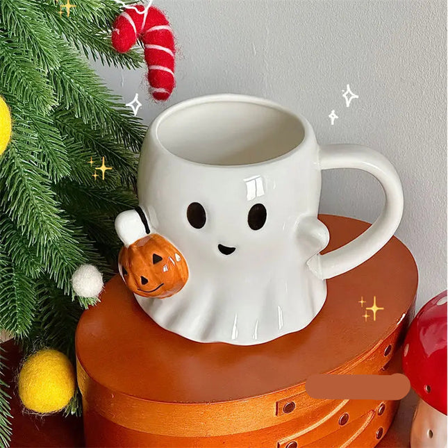 Cute Ghost Cup – Halloween Coffee Mug for Fall Drinks & Spooky Décor