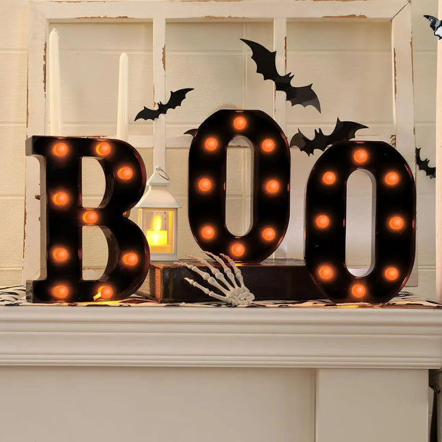 Halloween BOO LED Marquee Light Halloween Decorative Lamp for Home, Party & Tabletop