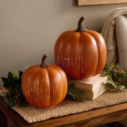 LED Light Up Pumpkin Decorations | Halloween & Fall Tabletop Décor