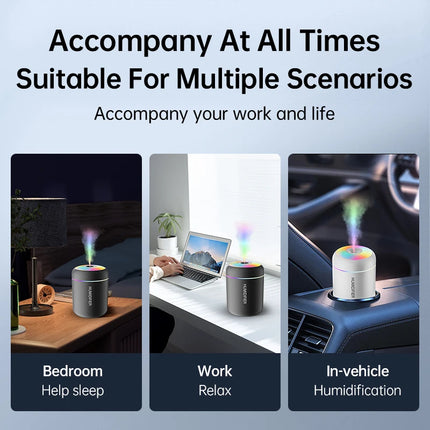 180ML Mini Air Humidifier – USB Essential Oil Diffuser with LED Lights for Car, Home & Bedroom