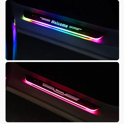 Customizable Car LED Welcome Light – Personalized Name, Text & Logo – RGB Interior Door Sill Lamp