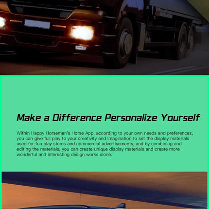 Colorful Devil Eyes LED Matrix Pixel Panel – Flexible Car Window Display with Dynamic Big Eye & Custom Animations