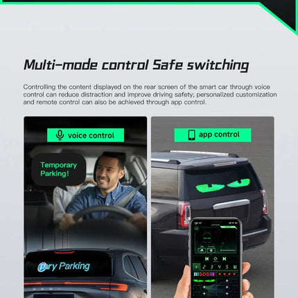 Colorful Devil Eyes LED Matrix Pixel Panel – Flexible Car Window Display with Dynamic Big Eye & Custom Animations