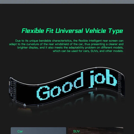 Colorful Devil Eyes LED Matrix Pixel Panel – Flexible Car Window Display with Dynamic Big Eye & Custom Animations