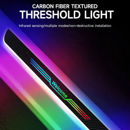 Customizable Car LED Welcome Light – Personalized Name, Text & Logo – RGB Interior Door Sill Lamp
