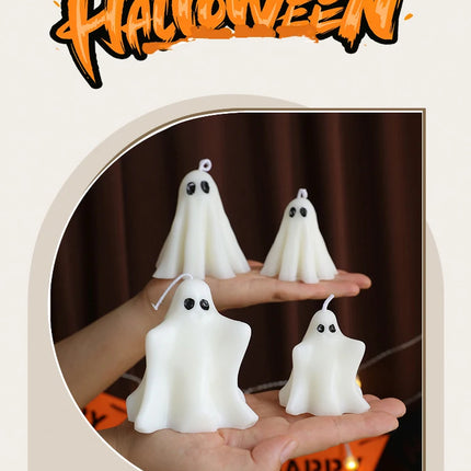 Halloween Ghost Candles White Scented Ghost-Shaped Candle Décor Gift
