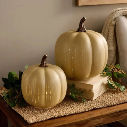 LED Light Up Pumpkin Decorations | Halloween & Fall Tabletop Décor
