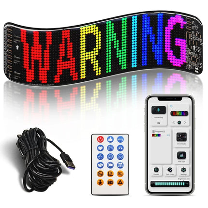 Colorful Devil Eyes LED Matrix Pixel Panel – Flexible Car Window Display with Dynamic Big Eye & Custom Animations