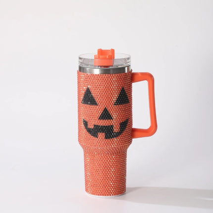 Horror Rhinestone Tumbler Cup – Ghost Face Bling Mug | Halloween Drinkware