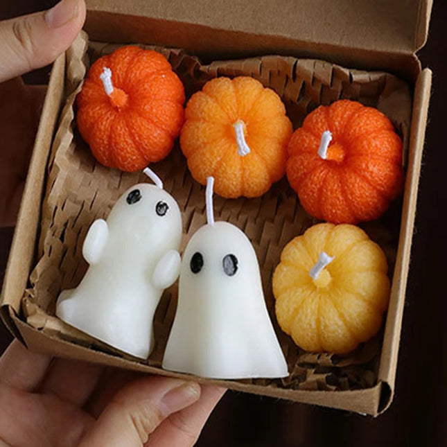 Halloween Ghost Candles White Scented Ghost-Shaped Candle Décor Gift