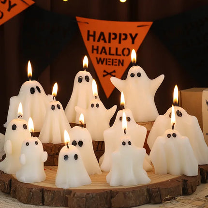 Halloween Ghost Candles White Scented Ghost-Shaped Candle Décor Gift