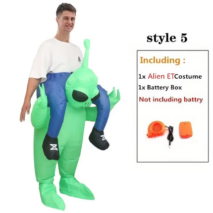 Alien Abduction Inflatable Costume | Funny Halloween Blow Up Suit for Adults