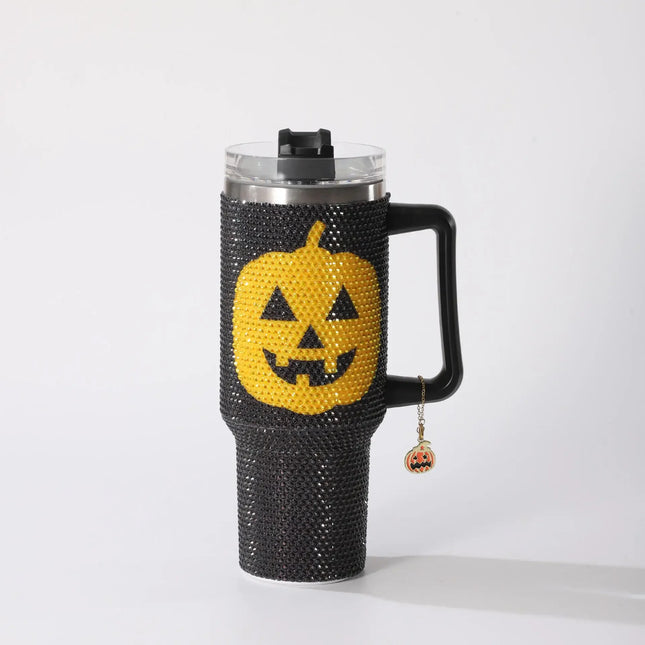 Horror Rhinestone Tumbler Cup – Ghost Face Bling Mug | Halloween Drinkware