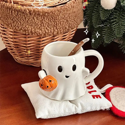 Cute Ghost Cup – Halloween Coffee Mug for Fall Drinks & Spooky Décor