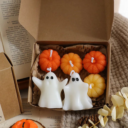 Halloween Ghost Candles White Scented Ghost-Shaped Candle Décor Gift