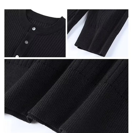 Men’s Ribbed Knit Henley Sweater – Casual Pullover for Fall & Winter