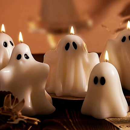 Halloween Ghost Candles White Scented Ghost-Shaped Candle Décor Gift