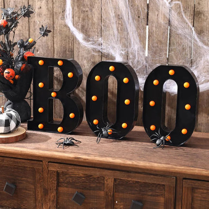 Halloween BOO LED Marquee Light Halloween Decorative Lamp for Home, Party & Tabletop
