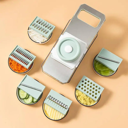 6-in-1 Vegetable Chopper – Manual Slicer, Dicer & Cutter for Quick Meal Prep
