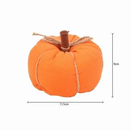 Fabric Cute Pumpkin Set of 4 Halloween Fall Decorative Plush Pumpkins for Table Centerpiece