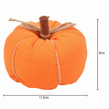 Fabric Cute Pumpkin Set of 4 Halloween Fall Decorative Plush Pumpkins for Table Centerpiece