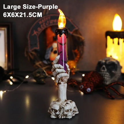 Halloween Skeleton Hand Candle | Spooky LED Flickering Candle Lights
