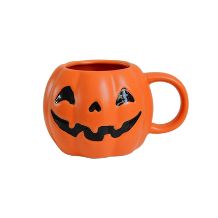 Halloween Pumpkin Mugs | Jack O Lantern Coffee and Tea Cups for Fall and Spooky Season