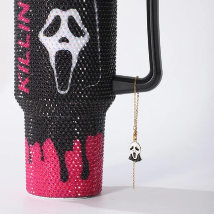 Horror Rhinestone Tumbler Cup – Ghost Face Bling Mug | Halloween Drinkware