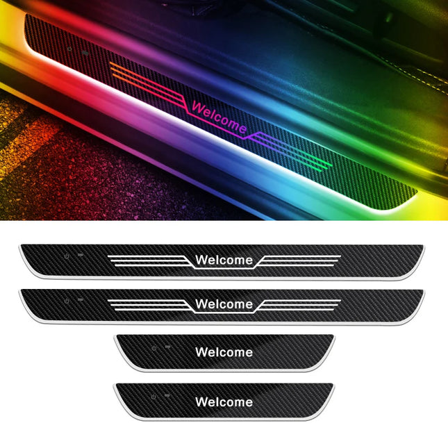 Customizable Car LED Welcome Light – Personalized Name, Text & Logo – RGB Interior Door Sill Lamp