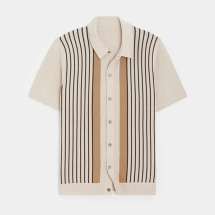 Vertical Stripe Knit Shirt

Men’s Summer Fashion

Casual Button-Down Shirt

Lightweight Collared Shirt

Retro Summer Shirt

Smart Casual Knit Shirt

Korean Men’s Style

Ribbed Shirt for Men

Soft Knit Top

Vacation Shirt Men