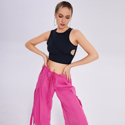 Black ribbed crop top
Sleeveless fitted tank top
Trendy Y2K crop top
Streetwear summer fashion
Casual chic crop top