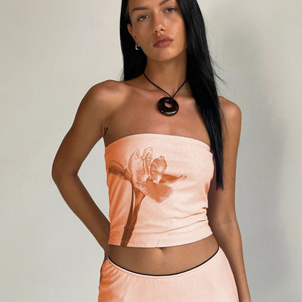 Floral print tube top
Strapless crop top
Summer bandeau top
Y2K fashion top
Trendy streetwear outfit