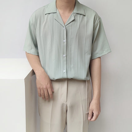 Men’s short sleeve shirt
Cuban collar shirt
Casual summer shirt
Lightweight button-up shirt
Streetwear men’s fashion
