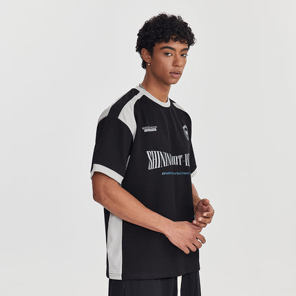 Men's athletic streetwear T-shirt
Oversized sporty graphic tee
Casual urban sports T-shirt
Trendy hip-hop T-shirt for men
Breathable cotton athletic tee