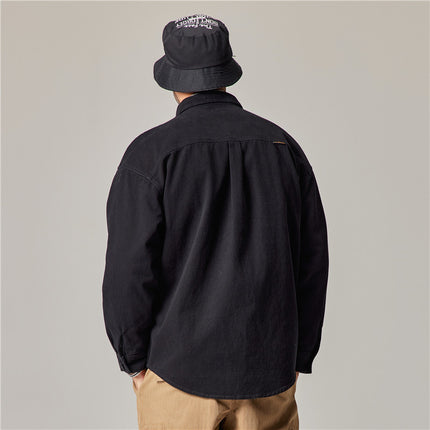 Men’s workwear jacket
Vintage casual outerwear
Rugged men’s jacket
Durable streetwear fashion
Classic button-up jacket