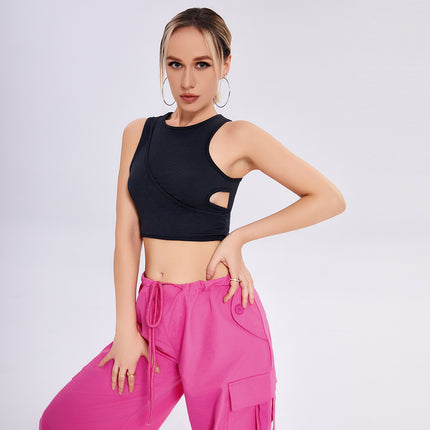 Black ribbed crop top
Sleeveless fitted tank top
Trendy Y2K crop top
Streetwear summer fashion
Casual chic crop top