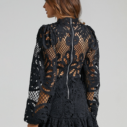 Vacation dress

Lace mini dress

Beach vacation outfit

Summer party dress

Ruffle dress
Vacation lace mini dress

Resort wear mini dress

Lightweight lace vacation dress

Cutout dress for tropical vacation

Long sleeve travel dress
