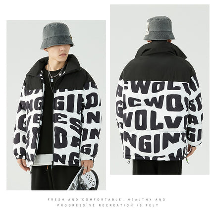 Men's puffer jacket,
Cotton padded jacket,
Printed puffer jacket,
Winter jacket,
Warm winter jacket,
Lightweight winter jacket,
Insulated puffer jacket,
Men's printed jacket,
Cold weather outerwear,
Stylish winter jacket,
Men's winter coat,
Bold design jacket,
Casual winter wear,
Outdoor winter jacket,
Comfortable puffer jacket,
Winter insulation jacket, Fashionable winter wear,
Men's padded jacket,
Winter layering piece,
Warmth and comfort jacket,