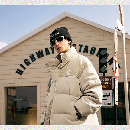 Corduroy Puffer.
Embroidered Jacket,
Winter Outerwear,
Cotton-Padded Jacket,
Fashion Outerwear, Winter Jacket
Puffer Jacket,
Warm Jacket,
Insulated Jacket,
Lightweight Jacket,