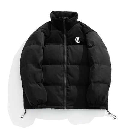 Corduroy Puffer.
Embroidered Jacket,
Winter Outerwear,
Cotton-Padded Jacket,
Fashion Outerwear, Winter Jacket
Puffer Jacket,
Warm Jacket,
Insulated Jacket,
Lightweight Jacket,