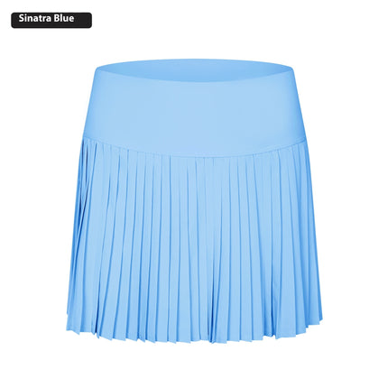 Pleated Active Skort for Women – Tennis Skirt with Built-In Shorts & Pockets